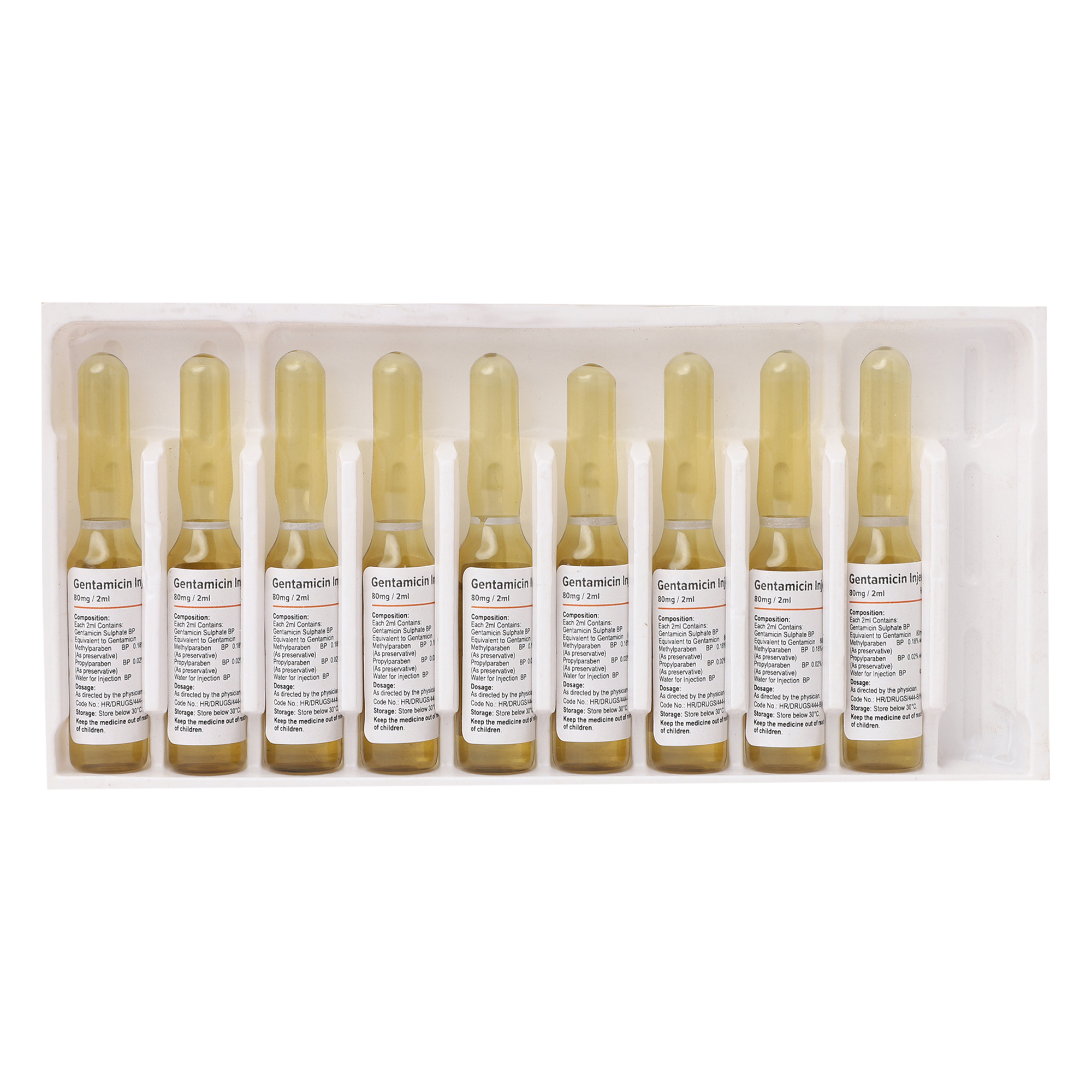 Image of Gentamicin Injection B.P. 2ml (80mg/2ml)