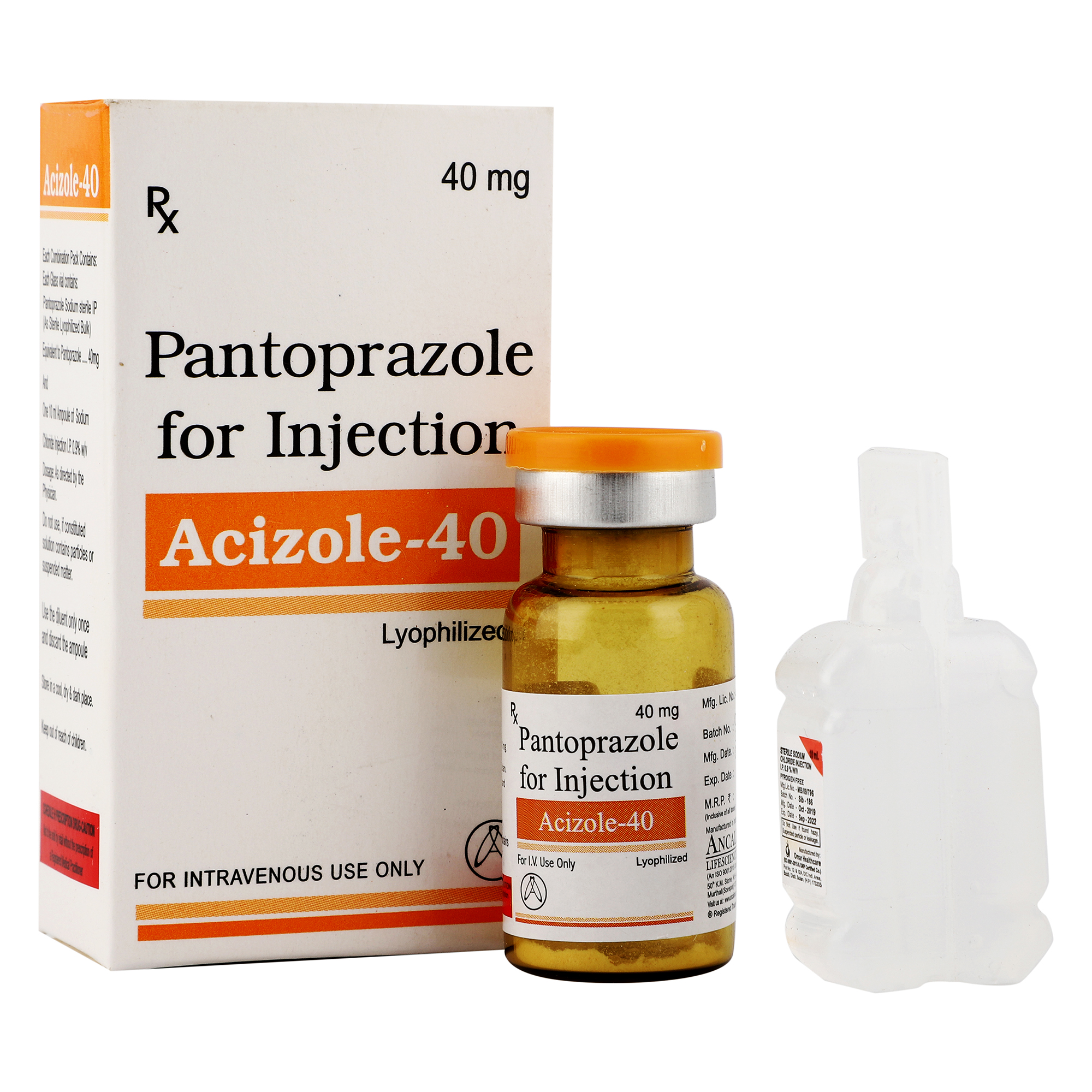 Thumbnail for Combipack of Pantoprazole for Injection 40mg