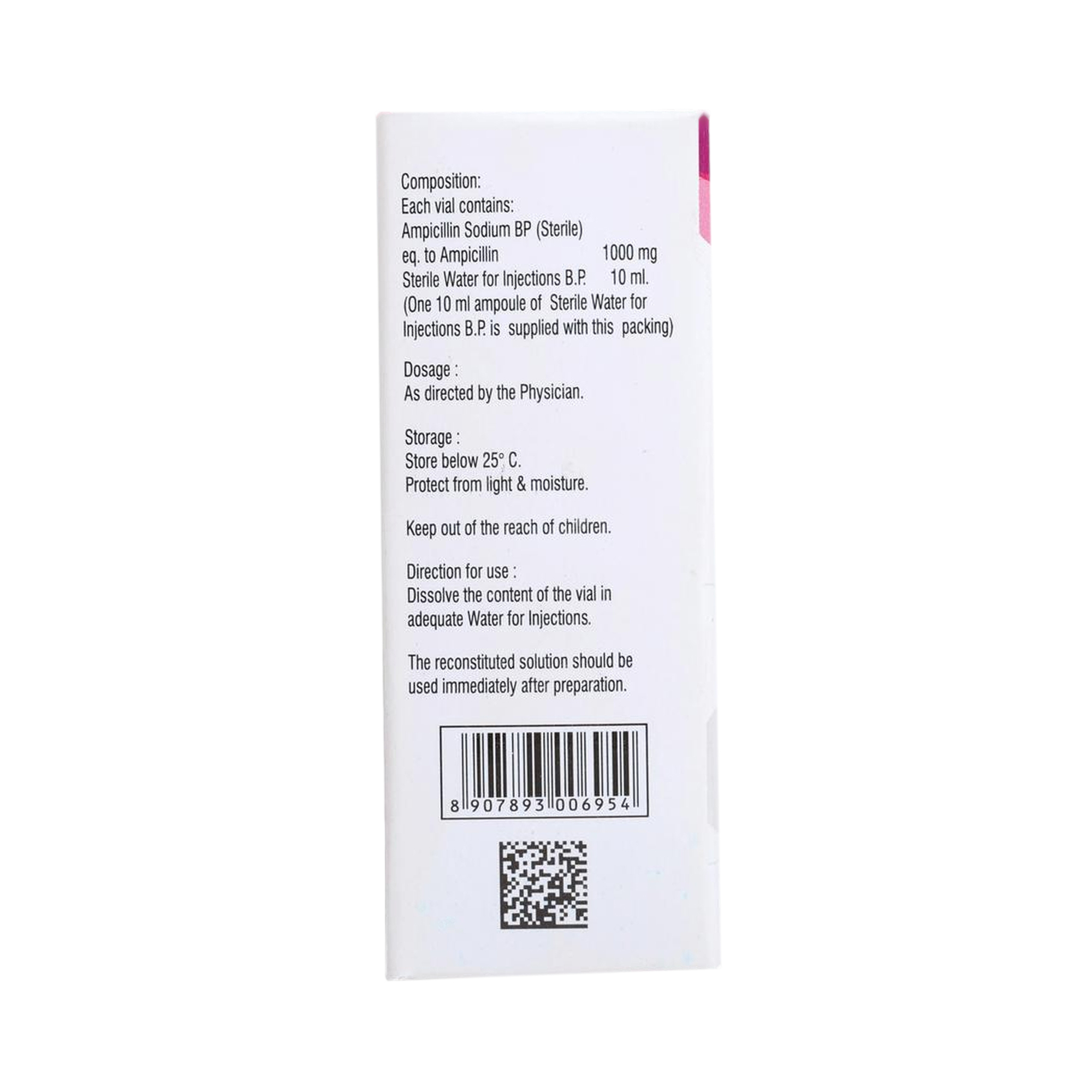 Thumbnail for Combipack of Ampicillin Injection 1gm with 10ml FFS WFI