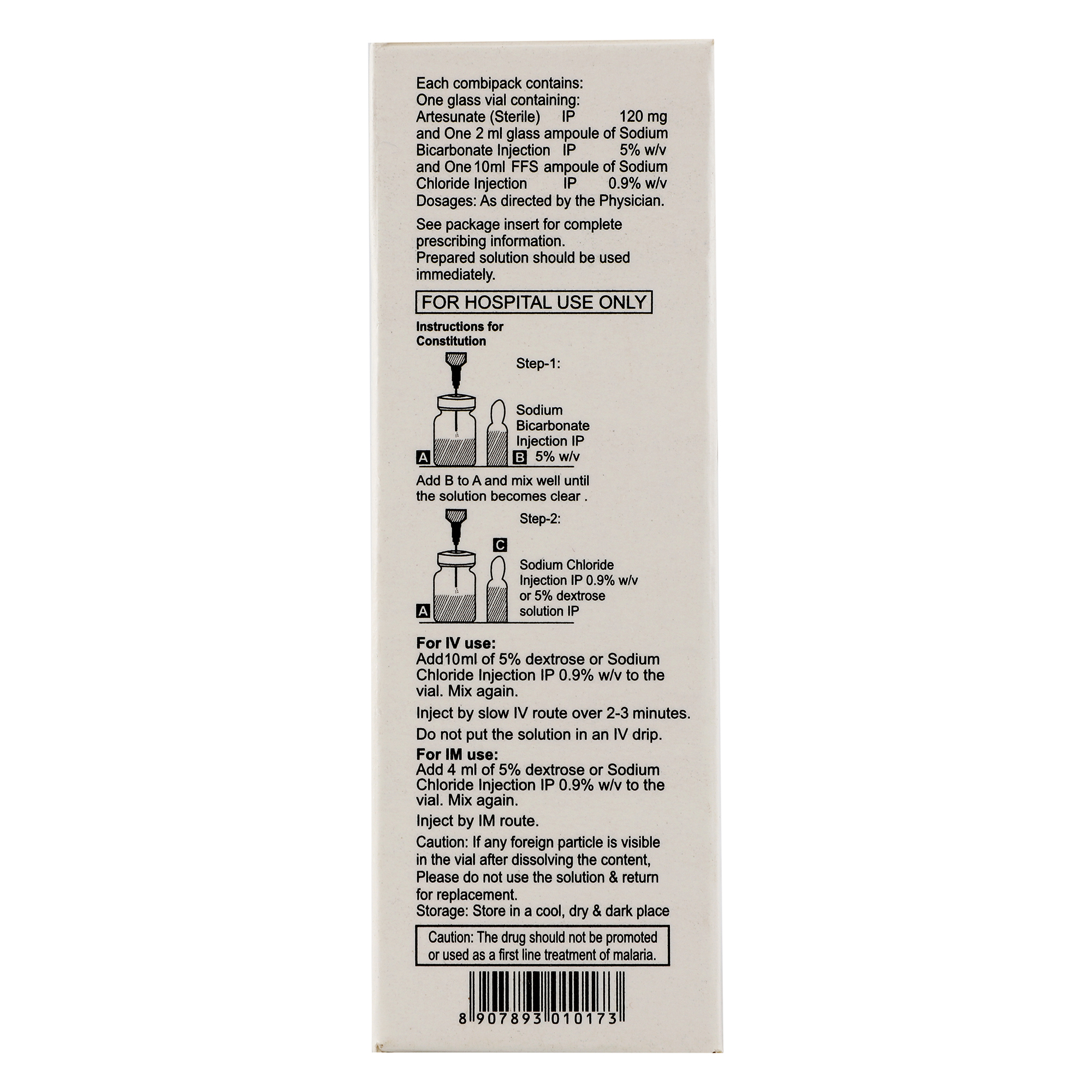 Thumbnail for Combipack of Artesunate for Injection 120mg
