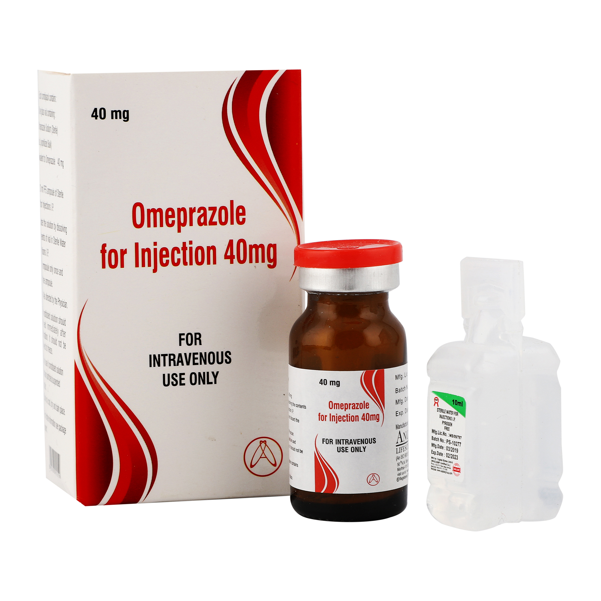 Thumbnail for Combipack of Omeprazole Sodium for Injection 40mg