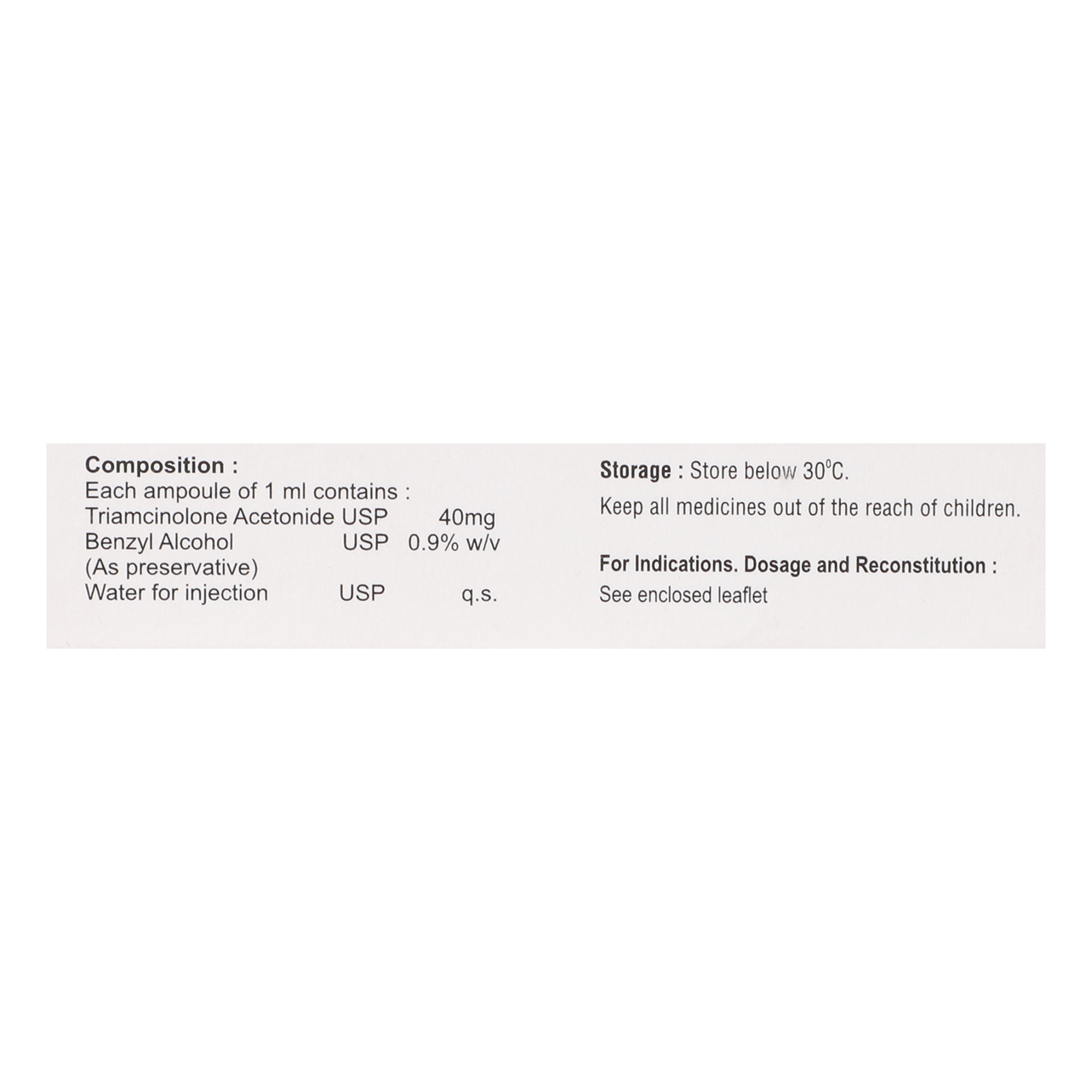 Thumbnail for Triamcinolone Acetonide Injectable Suspension USP 40mg/1ml