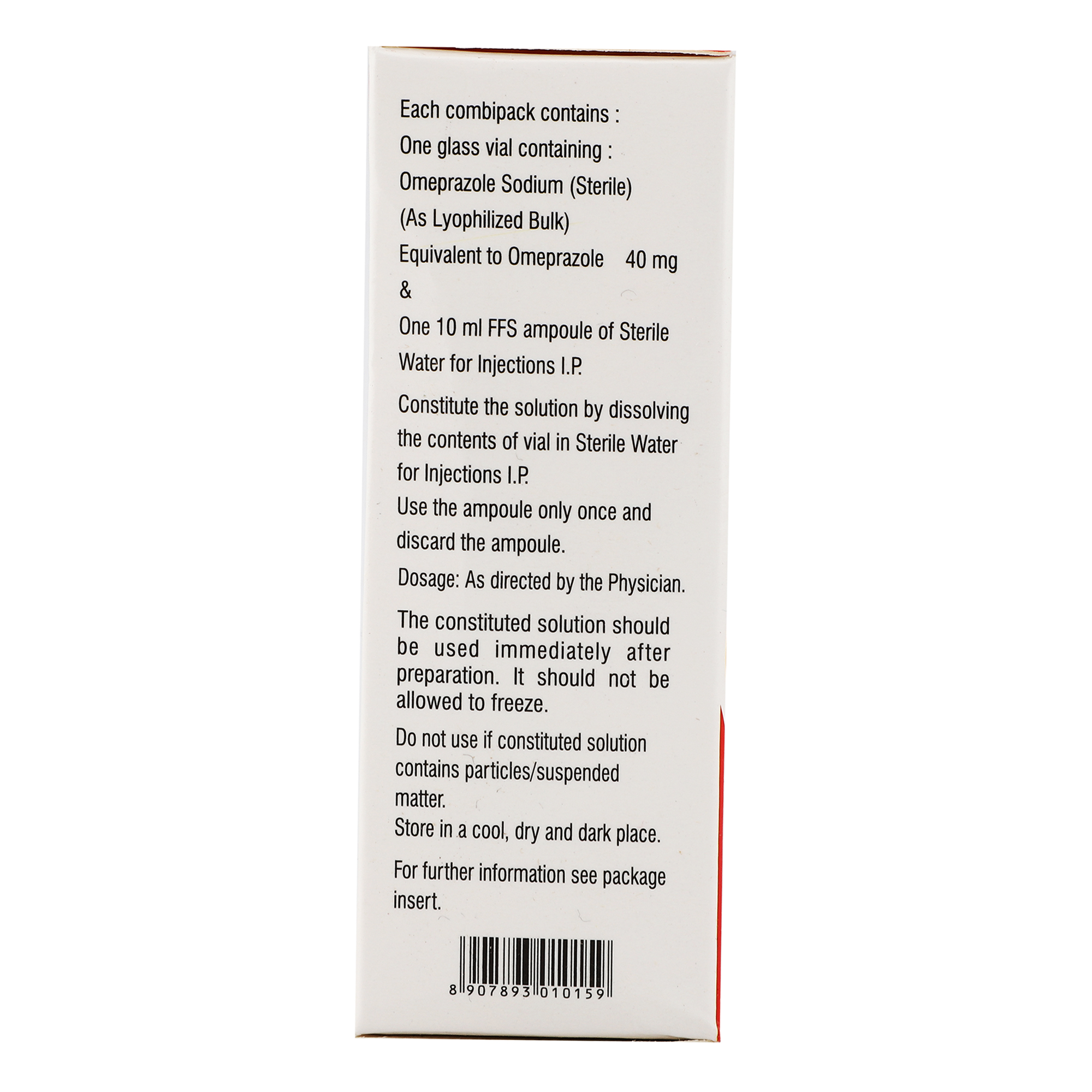 Combipack of Omeprazole Sodium for Injection 40mg - Gallery Image